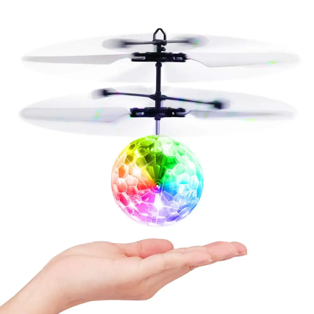 Led Light Suspension Crystal Ball Infrared Induction RC Gesture Control Colorful Glowing Toys Unique Gift for Kids JM888