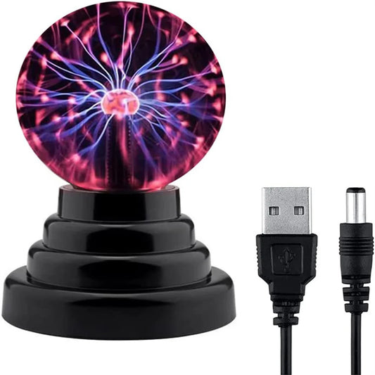 3 Inch Magic Plasma Ball Lamp Touch Sensitive Atmosphere Night Light Novelty Lamp Kids Birthday Christmas Gift